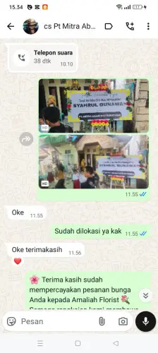 Testimonial Papan Bunga demang lebar daun