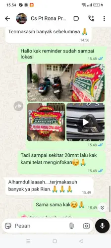 Testimonial Papan Bunga demang lebar daun