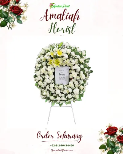 Krans Bunga Duka Cita demang lebar daun